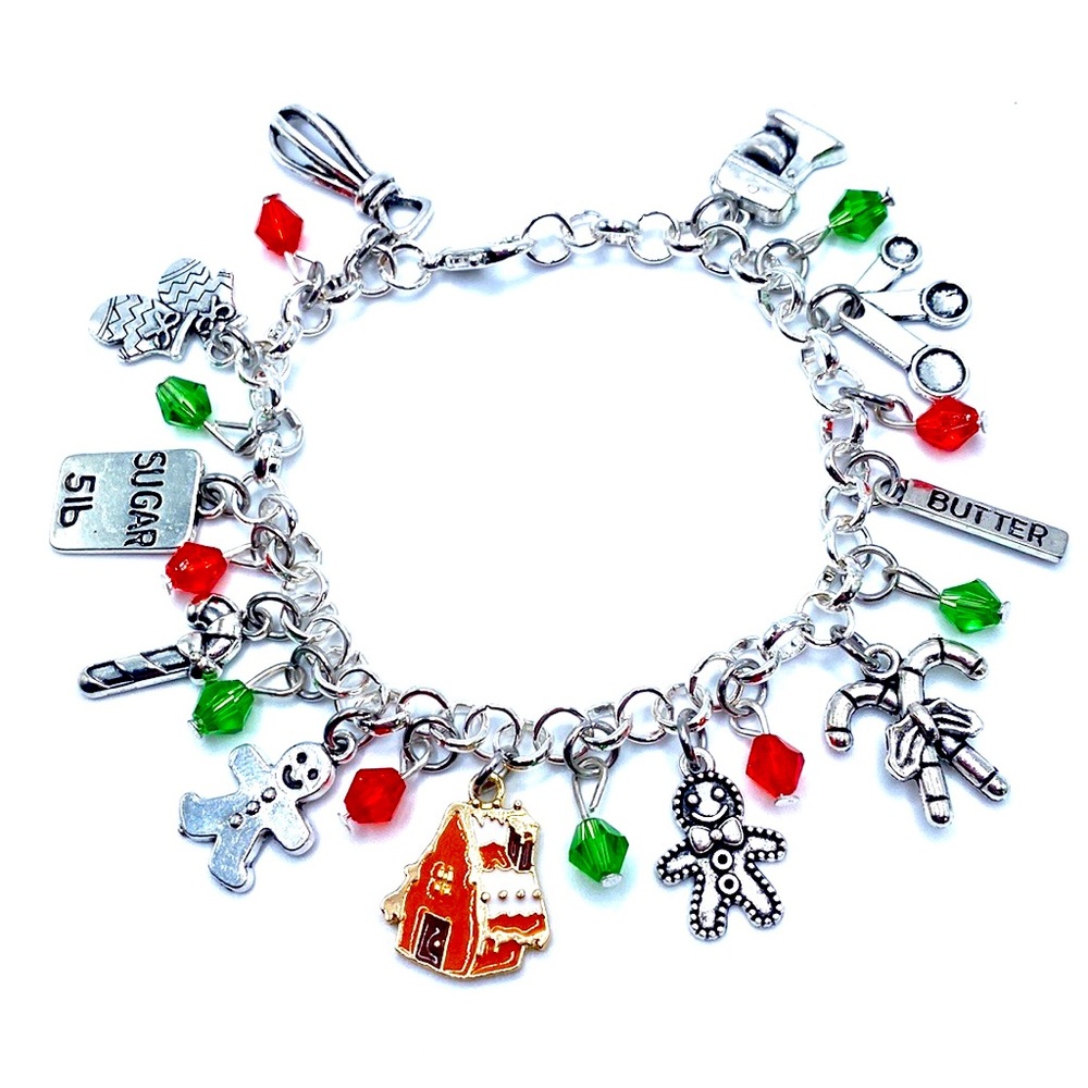 Gingerbread Charm Bracelet Holiday Christmas Cookies